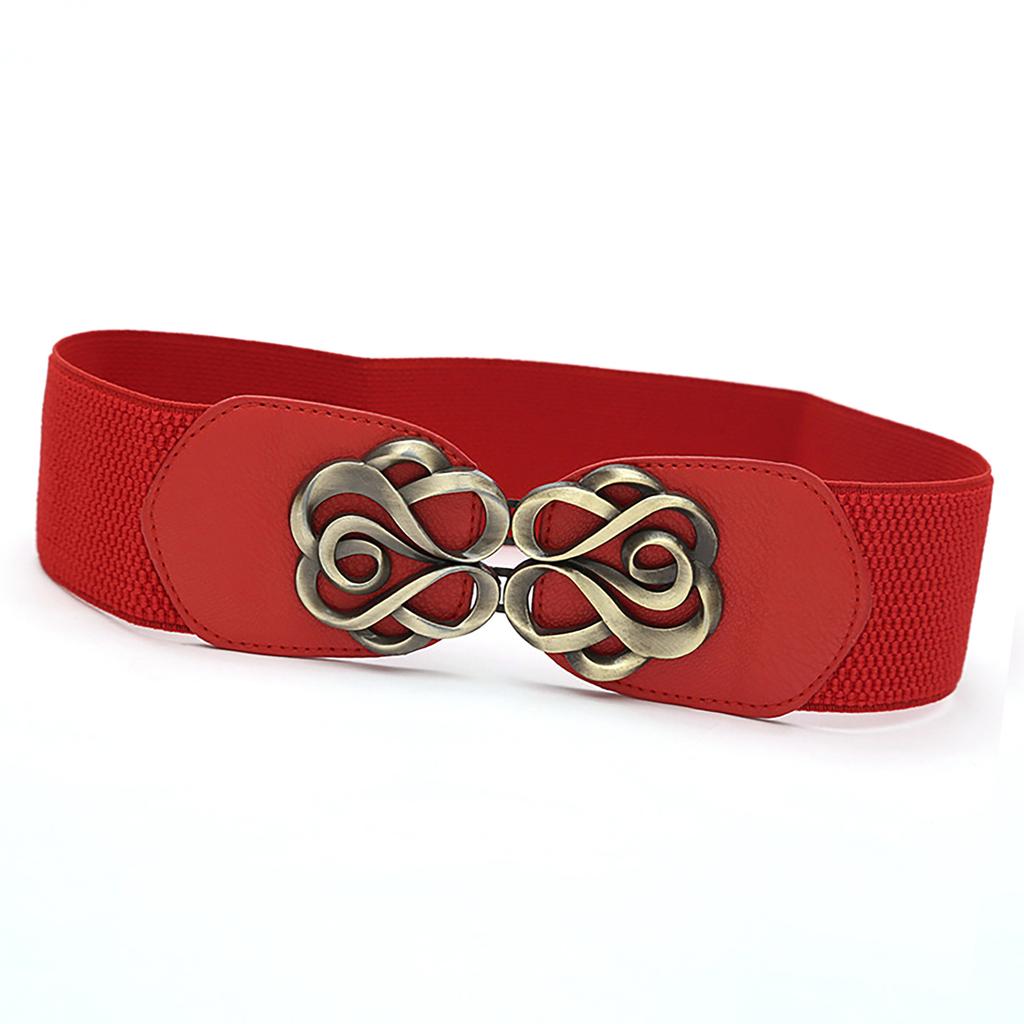 Elastischer Hüftgürtel Punk Kette für Cowboy Cowgirl Modern Rose Schnalle Hüftkette Breiter Gürtel Modeaccessoire