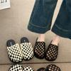 Flat bottom hollow fishing net slippers popular fashion versatile lazy open-toed shoes women's half slippers 2025 summer new