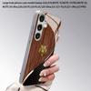 Wood Grain Gold Tiger Pattern 2D Phone Case for Samsung S26 S25 S24 S23 S22 S21 S20 A56 A36 A16 - Glass Protective Cover