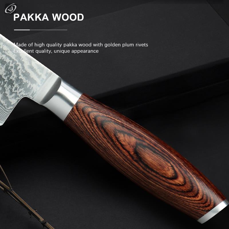 VG10 Damascus Steel Professional Japanese Chef Knife Sharp Slicing Meat Fish Fruit Kitchen Cleaver Knives with Gift Box