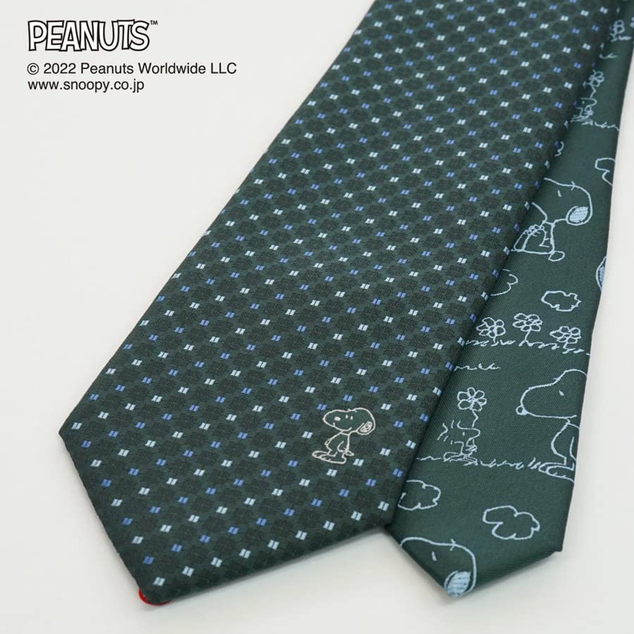 Tie Snoopy Necktie PNDW0456 Green SNOOPY Business Brand Necktie Present [Peanuts]