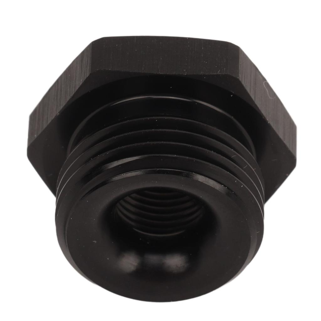 Hex Nut with O Ring 8AN 1 8in NPT Internal Thread Black Aluminum Hex Head Nut for Vehicle