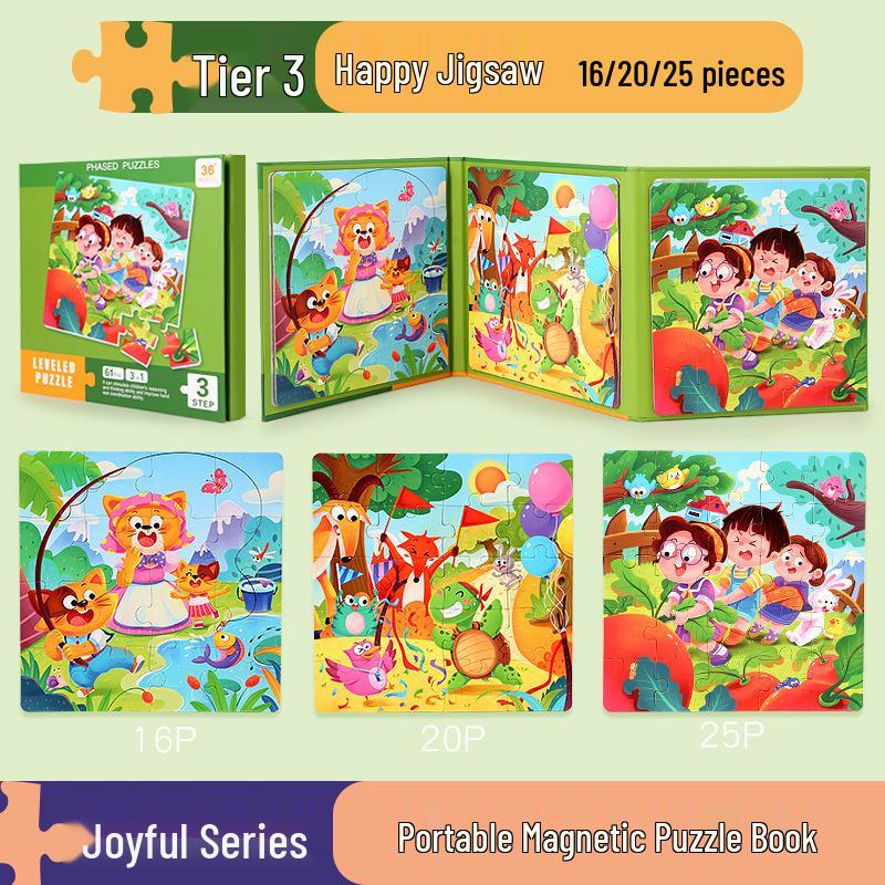 

Детская магнитная книга-головоломка: Раннее развитие для детей 3-6 лет