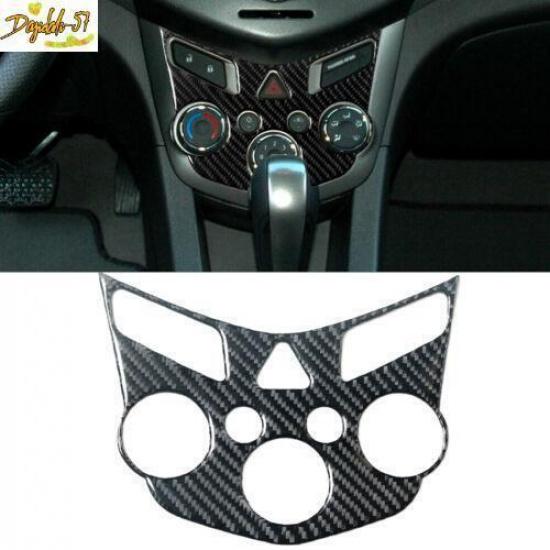 Carbon Fiber Interior Climate Control Cover Trim For Chevrolet Sonic 2012-2016