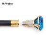 Blauer Diamant Goldener Weißer Gehstock Modischer Dekorativer Gehstock Gentleman Eleganter Cosplay Gehstock Knauf Crosier 90cm