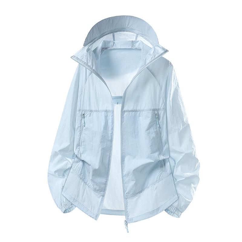 Outdoor Sunscreen Clothing Women's Summer 1011 New Ice Silk Breathable Sunscreen Clothing Light and Quick-drying Jacket
