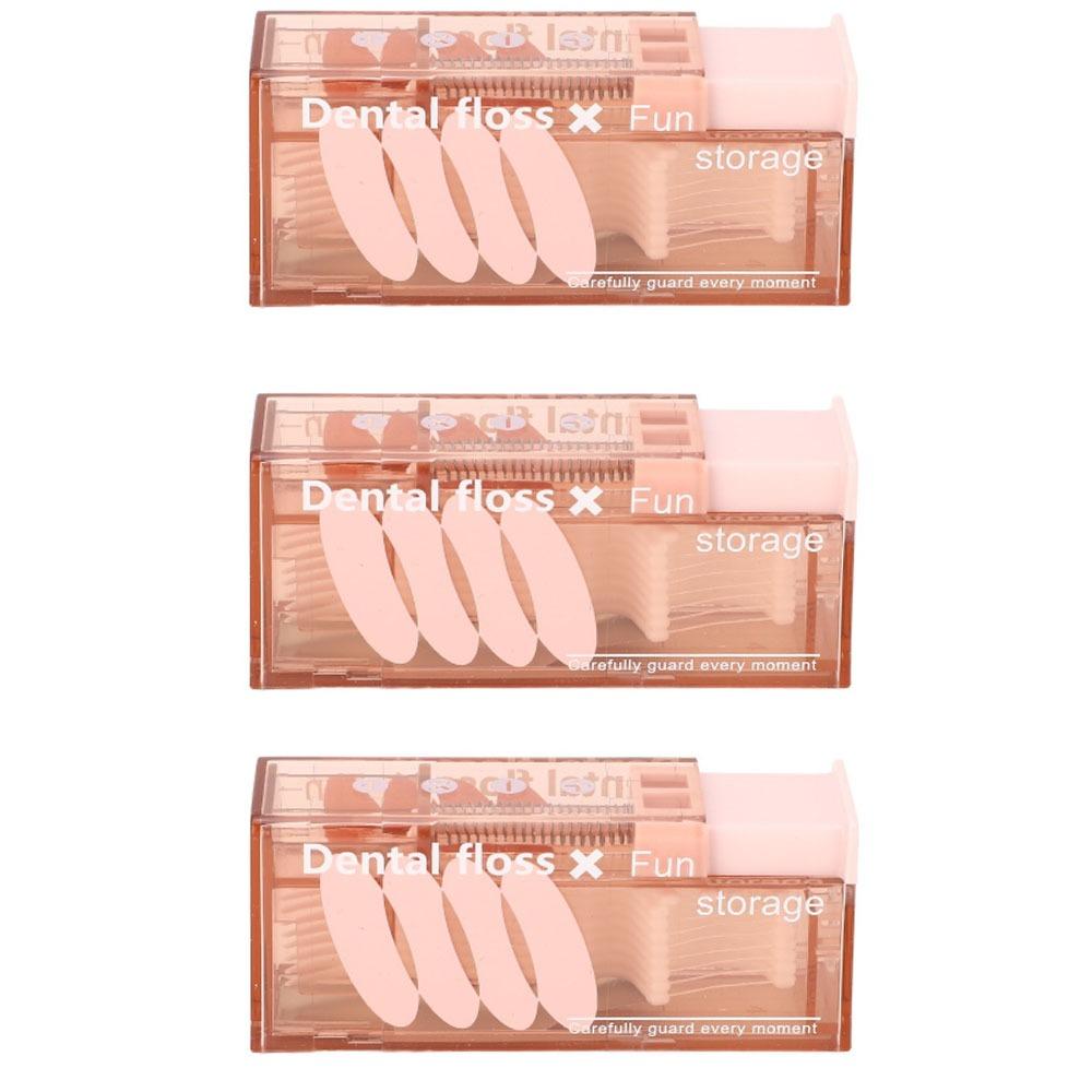 

3 Pcs Portable Floss Pick Case Auto Popping Automatic Toothpick Dispenser Home