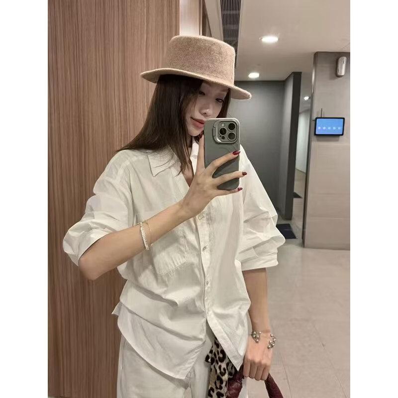 La Chapelle French-Style Striped Long-Sleeve Shirt