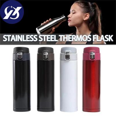 500ml Leak-proof Stainless Steel Pop-up Lid Thermos Cup Coffee Pure Milk Thermos Bottle