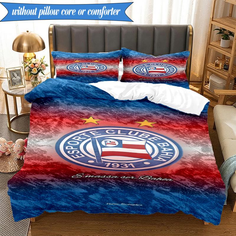 3PCS Esporte Clube Printed Soft Bedding Set,Including 1pc Duvet Cover And 2pcs Pillowcases Perfect for Bedroom, Dormitory, Fan gift