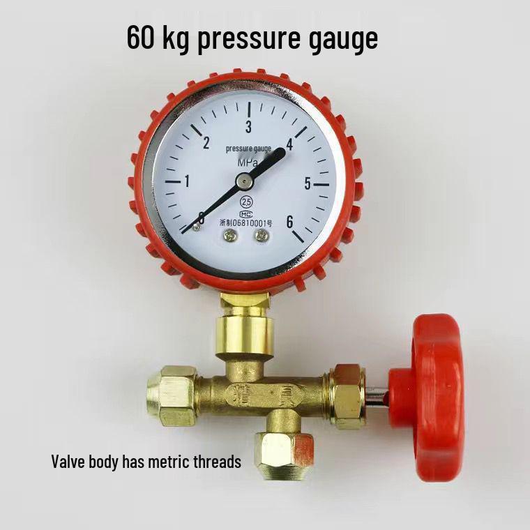 60kg Air Conditioner Tool Set with High/Low Pressure Gauges for Refrigerant Charging