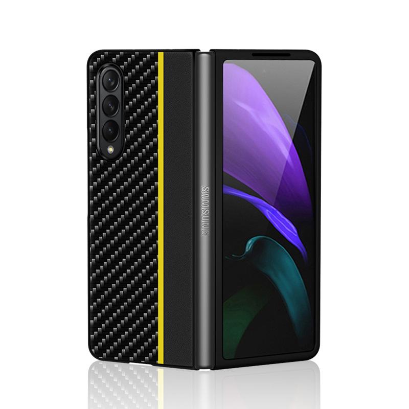 For Samsung Galaxy Z Fold4 Case Ultra Thin Fiber Texture Luxury Leather Fold 4 Shockproof Cover