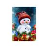 Resin Christmas Snowman Crystal Painting Portable Frameless Round Decorative Wall Hanging Bedroom Living Room Drawing