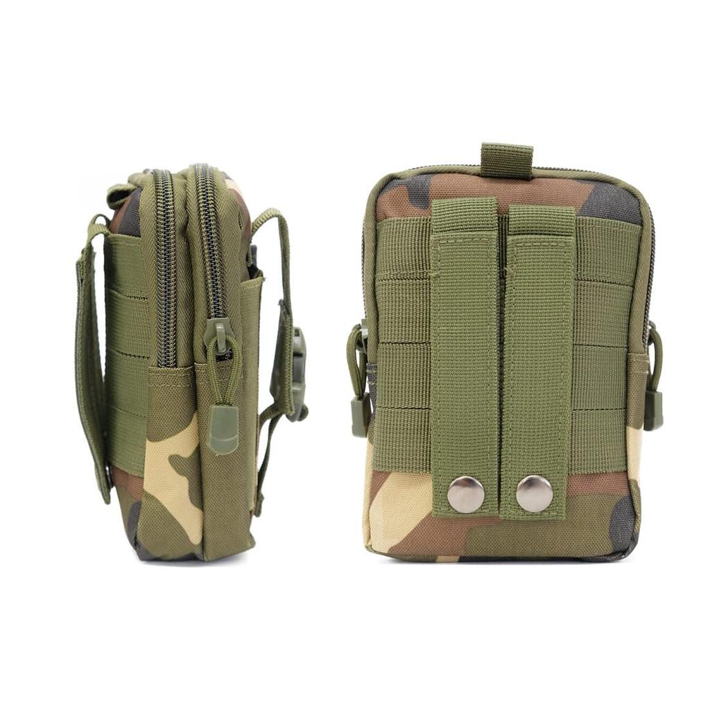 BEEL Pouch with Hip Pouch for Large for Outdoor and Small Item Black Camouflage Multi-functional Carabiner, Bag/Waist Men, Lightweight, Capacity,