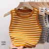 Women's Striped Sleeveless Camisole - Summer Knit Ice Silk Top