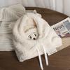 Teddy Bear Fur Hat Poggli Winter Hooded Neck Warmer DD-12539