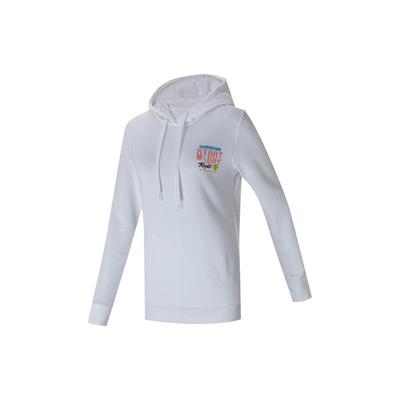 adidas Letter Print Sports Casual Hoodie Women Hoodies White H31260