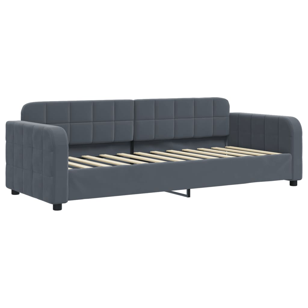 Daybed Dark Grey 80x200 Cm Velvet