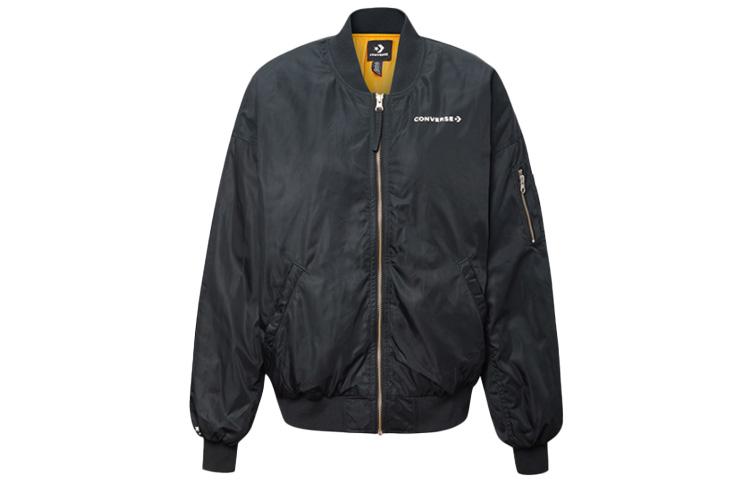 Converse Jackets Women s Black Baseball Collar Moderate Pilot 10020024-A01 L