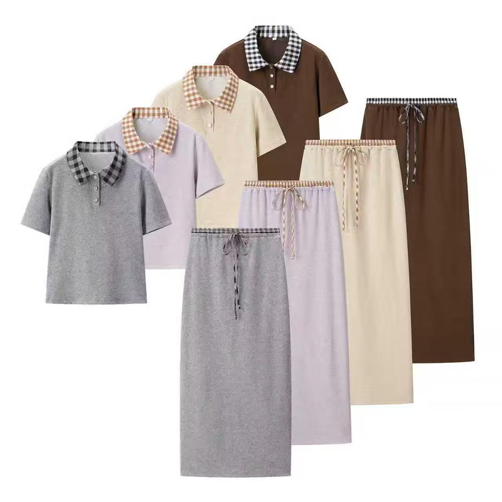 2025 Autumn Women's European & American Style Patchwork Lapel T-Shirt