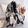 Winter Warm Cashmere Scarf for Women Luxury Print Pashmina Shawl Wrap Neckerchief Female Bufanda Echarpe Design Headband