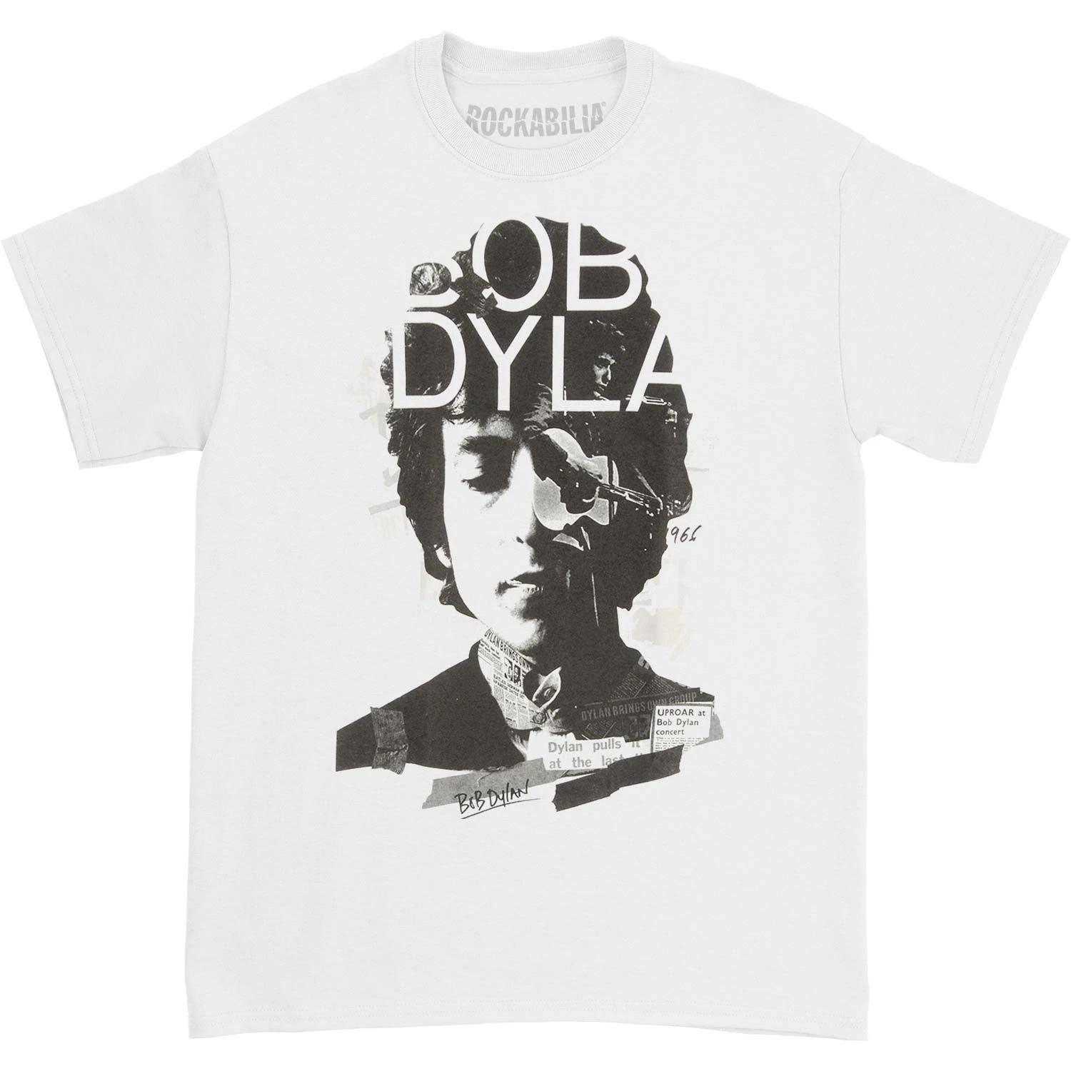 Men s Bob Dylan Art Dylan Slim Fit T-shirt Small White XL