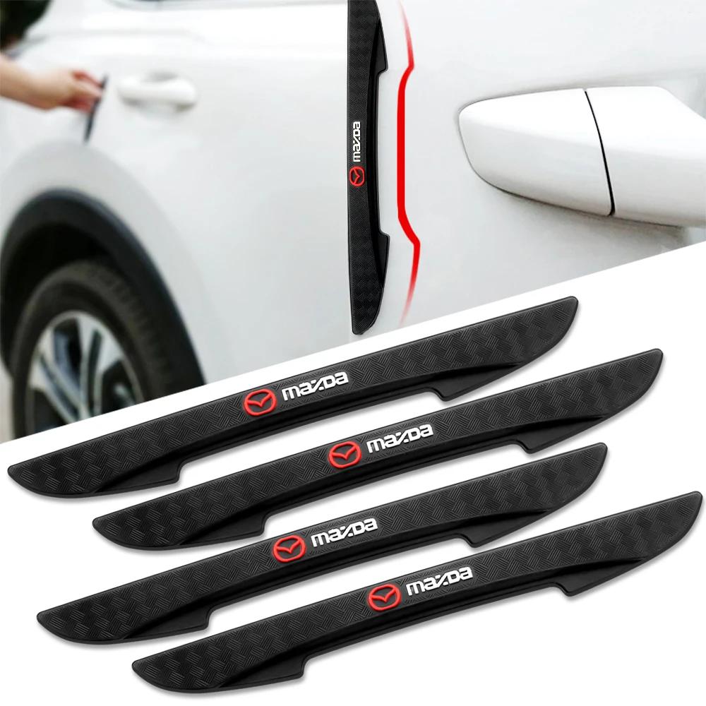 2025 Hot 4PC Car Door Anti-collision Strip Bumper Protection Sticker Rear View Mirror Anti-scratch Parts For Mazda 3 6 7 MS Demi