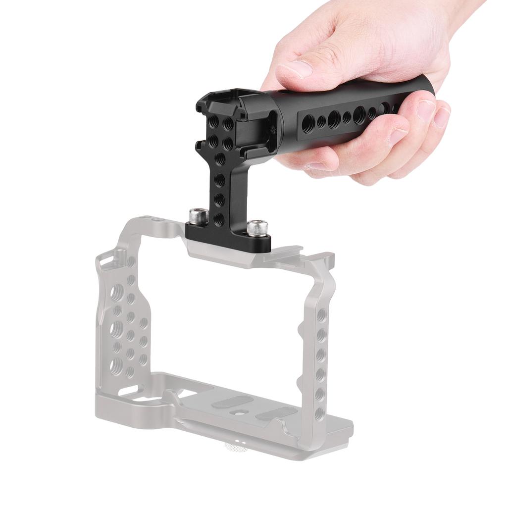 Gagia Bar Grip Top Top Grip with 2 Standard 1 4 20 Holes 3 Cold Shoe Mounts for Mirrorless Cameras   Flash Light Microphone