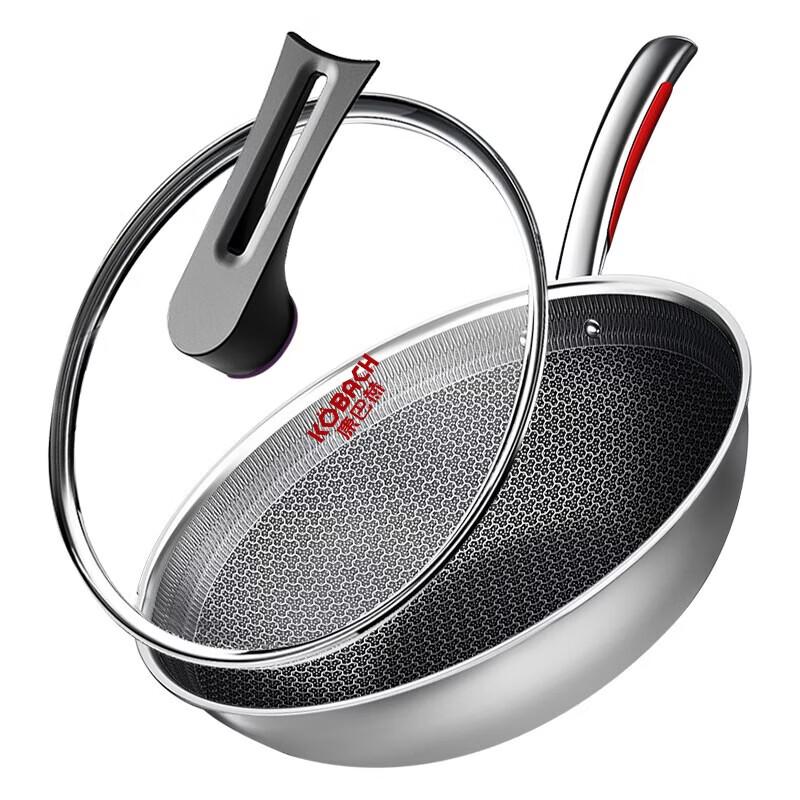 Kobach 3rd Gen 316 Stainless Steel Honeycomb Non-stick Wok