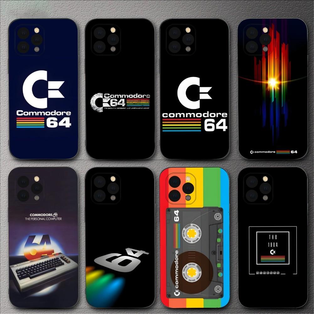 Commodore 64 Phone Case For iPhone 15,14,13,12,11,XS,XR,X,8,7,Pro,Max,Plus,mini Silicone Black Cover