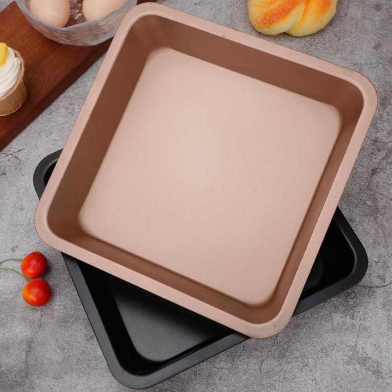 6/8 tum Fyrkantig Bakplåt Non-Stick Kolstål Rostbrödskaka Bröd Baguette Ugn Bakverk Paj Pizza Kakform Bakform