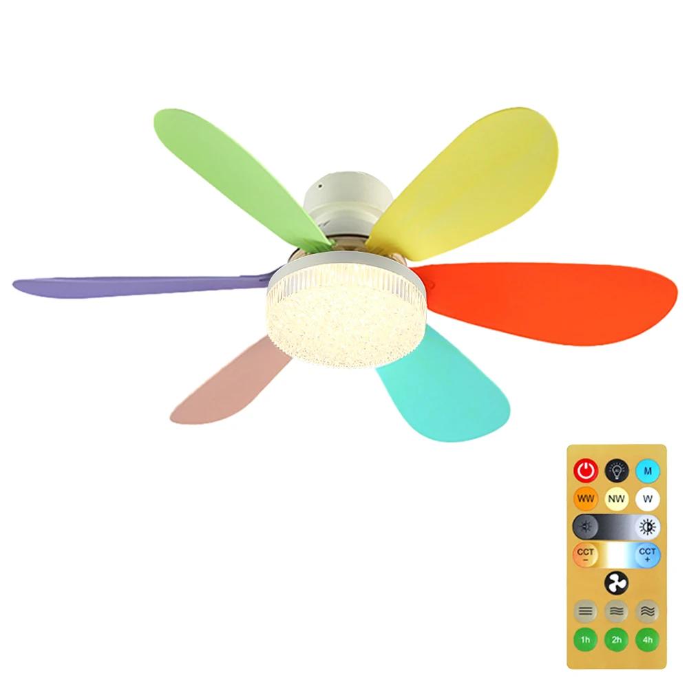 40W 52cm Ceiling Fans Light Wireless Remote Control Ceiling Fans Dimmable Fan Light E27 Converter Base Smart Silent Ceiling Fans
