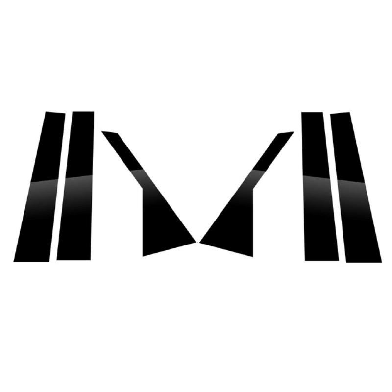 Fit For Hyundai Tucson 2007-2013 Carbon Fiber Black Car Window Door Column BC Pillar Post Cover Trim Mirror Effect PC