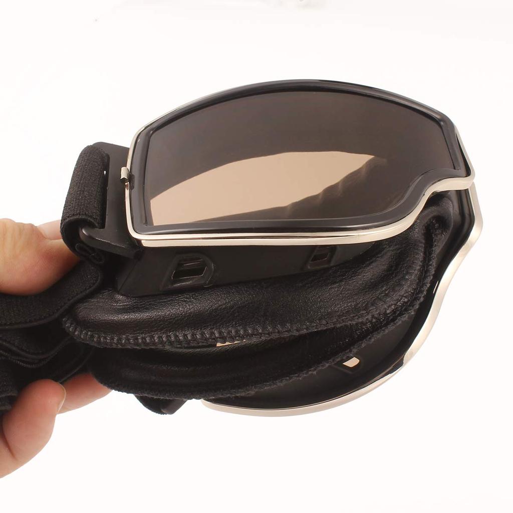 TYSKL Retro Pilot Motorcycle Goggles Anti Fog Warm Goggles ATV Motorcycle Motocross Glasses Protective Glasses