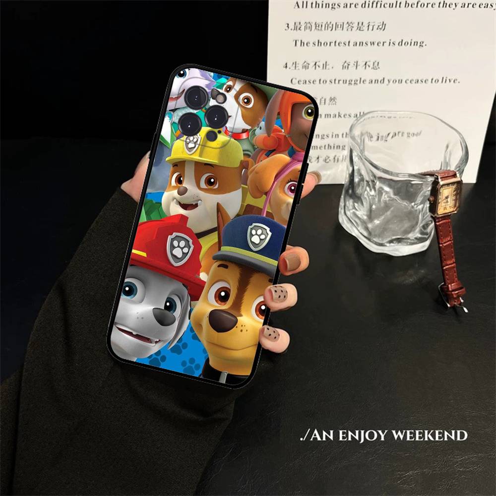 Paws P-Patrols Cartoon Dog Phone Case For IPhone 16 15 8 7 6 6S Plus X SE XR XS 14 11 12 13 Mini Pro Max Mobile Case