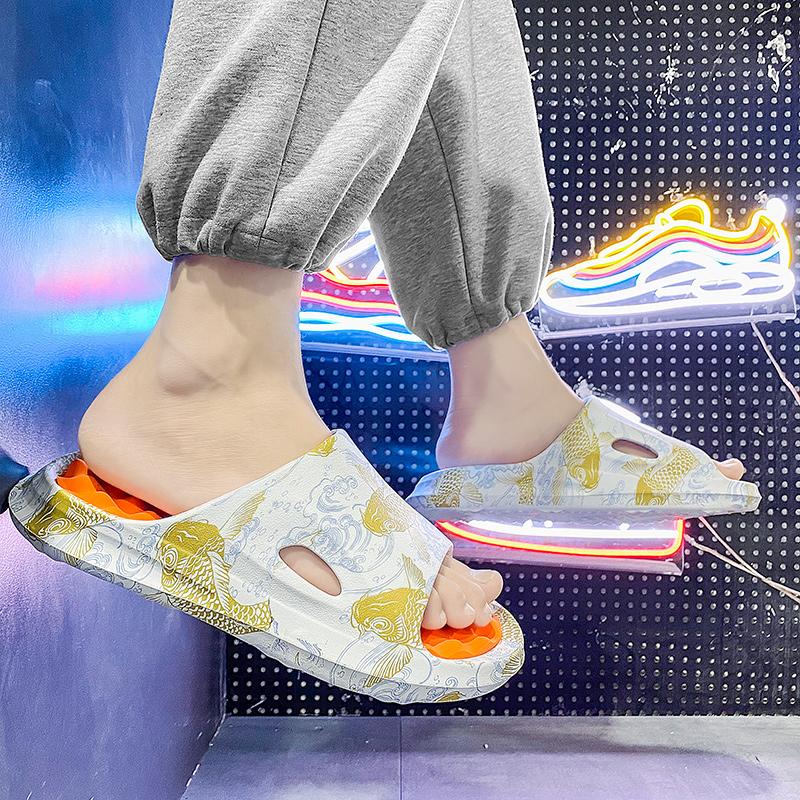 Fashion Original Brand New Style Slippers Men's Sandals Summer Fashion Thick Bottom Anti-slip Slip-on Casual Camouflage Beach Shoes