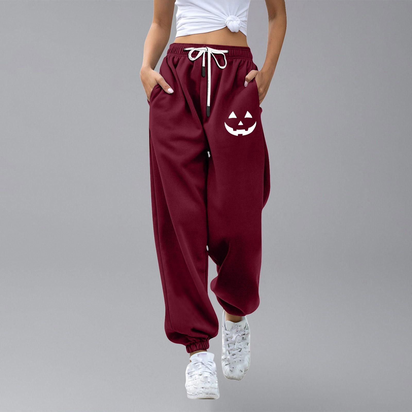 

Детские спортивные штаны с принтом на Хэллоуин, градиентные, с карманом на кулиске, повседневные 130 винный