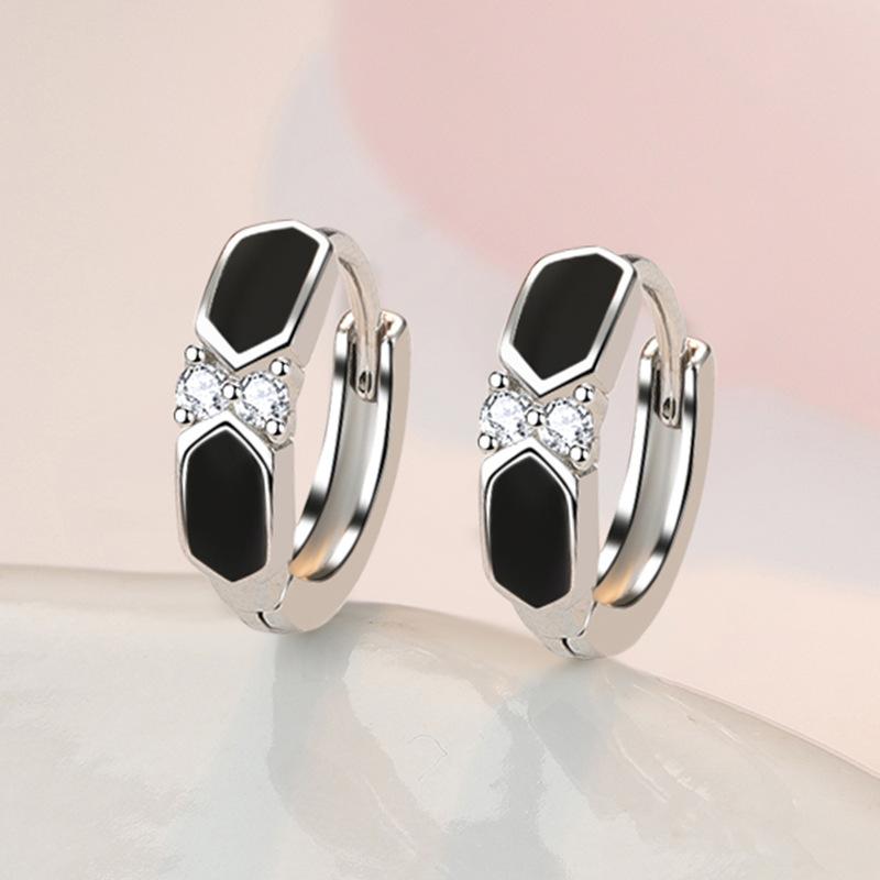 925 Sterling Silver Earrings Inlaid With Zircon Crystal Flower Earrings Charm Jewelry For Women Gift Engagement