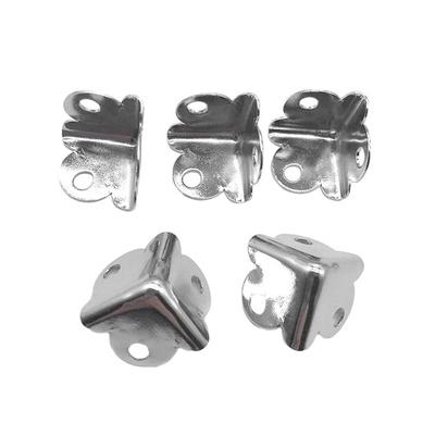 4 Pièces Protecteur d'Angle en Fer Couverture de Protection d'Arête d'Angle de Table Coffre à Bijoux Boîte Étui en Bois Pieds Décoratifs Pied Angle Métallique