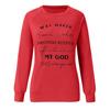Women Letter Print Sweatshirt  Long Sleeve Top Blouse