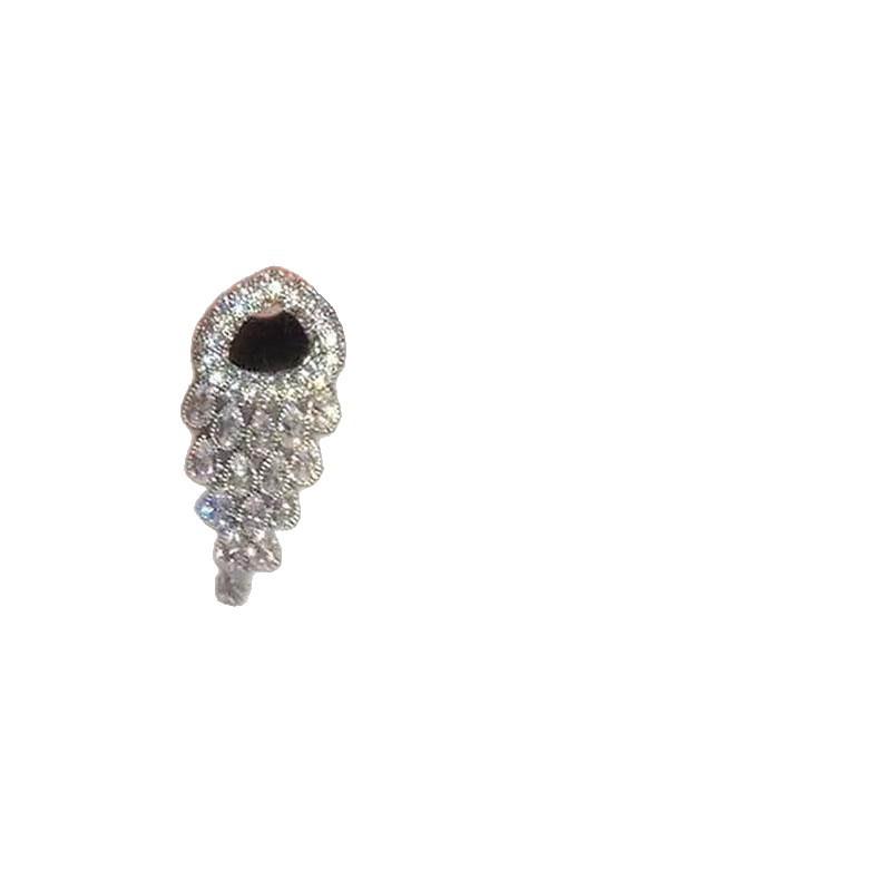 Silver Needle CZ Round Water Drop Tassel Stud Earrings - Exquisite, Fashionable, Versatile High-End Accessories for Women