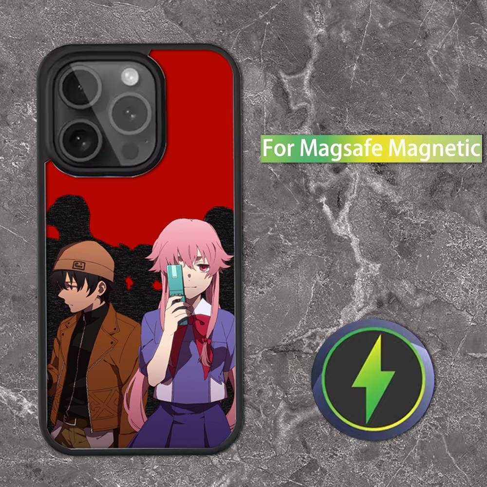 Anime Mirai Nikki Phone Case For iPhone 17,16,15,14,13,12,11,Pro,Max,Plus,Mini,SE Magsafe Magnetic Wireless Charging