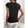 Sommer neuer Damen Pullover kurzärmelig Rundhals gestreift Stricktasche Pullover Top