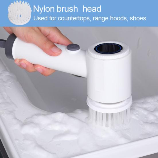 Cordless Cleaning Brush Rechargeable Quick Charging Electric Spin Scrubber with 360-Degree