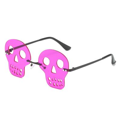 Halloween Frameless Skull Funny Sunglasses Party Prom Men'S And Women'S Sunglasses Hip Hop Glasses