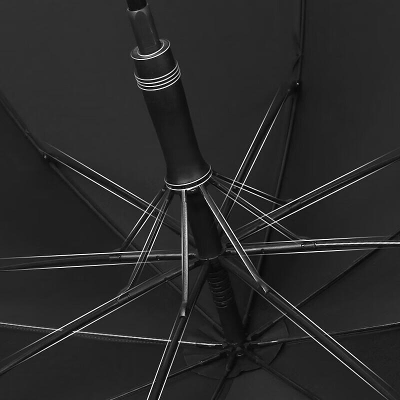 MAYDU Automatic Extra Large Straight Umbrella with Solid Wood Handle