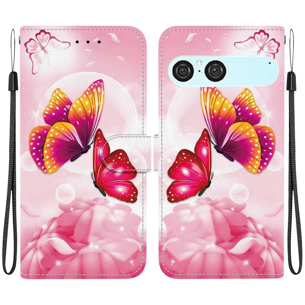 For Sony Xperia 10 VII Case Pattern Printing Leather Flip Wallet Phone Cover with Lanyard