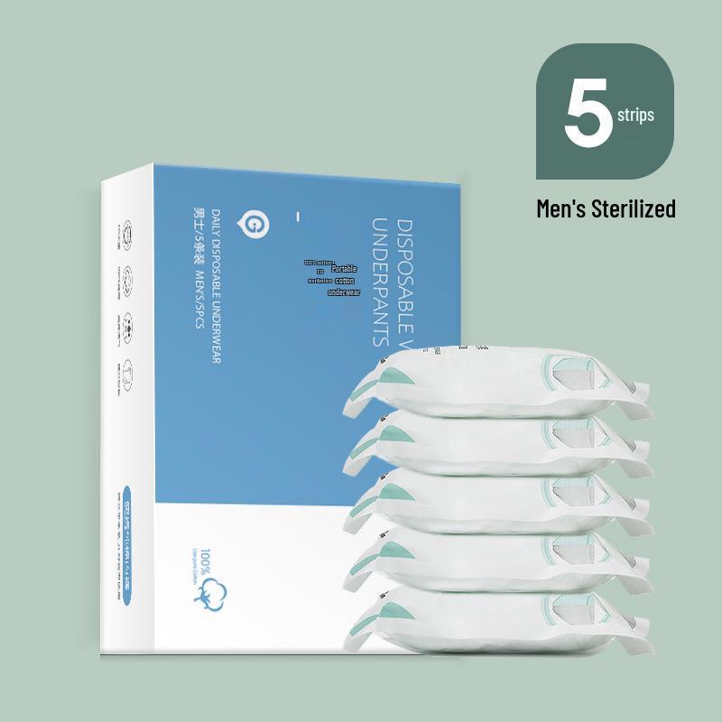 Women's & Men's Disposable Cotton Underwear - High-Waisted, Sterile, Wash-Free for Travel & Postpartum Use