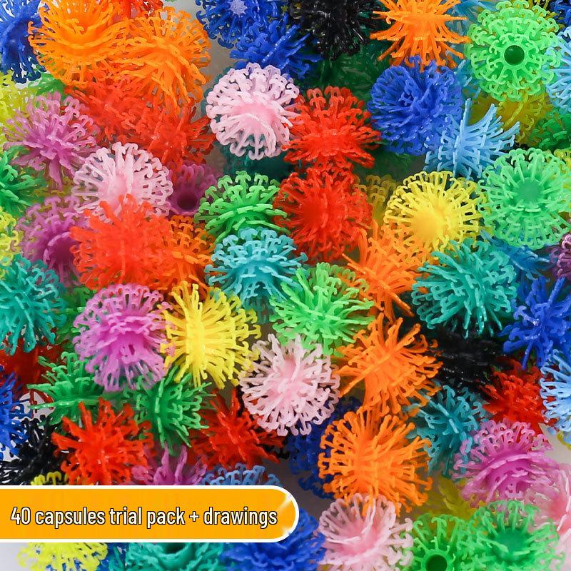 Upgraded Puffy Squeeze Ball: Double Hook DIY Puzzle Toy for Early Childhood Education