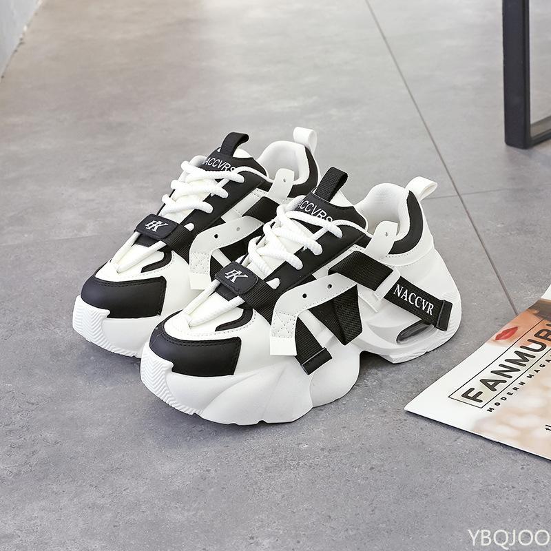 

Thick Soled Dad Shoes for Women New Spring Versatile Height Increasing Sports Leisure Shoes De Mujer 40